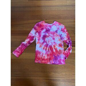 womens t-shirt long sleeve tie dye